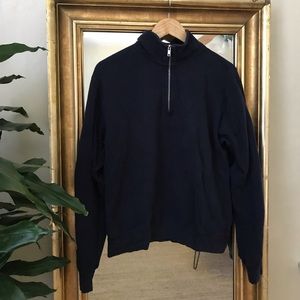 Brandy Melville Waffle Half Zip Hoodie